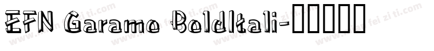 EFN Garamo BoldItali字体转换